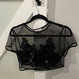 Black crop top